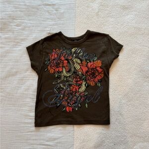 Urban Outfitters Brown Graphic Crop Top